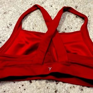 Old Navy Active sports bra, never worn. Size large, vibrant red